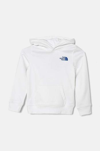 Detská mikina The North Face REDBOX REGULAR P/O HOODIE biela farba, s kapucňou, s potlačou, NF0A89H9FN41