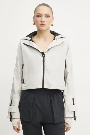 Bunda PLEIN SPORT béžová farba, prechodná, oversize, SAEC WJB1824 STE003N