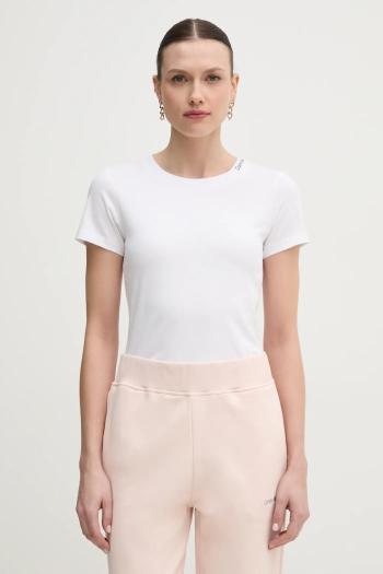 Bavlnené tričko Calvin Klein Jeans dámske, biela farba, J20J225540