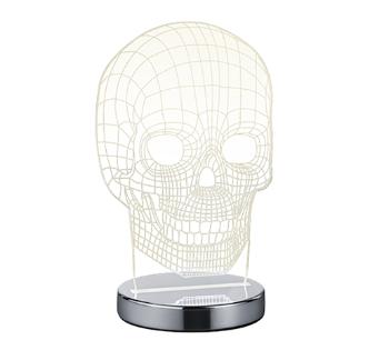LED stolová lampa Reality Skull chróm R52461106