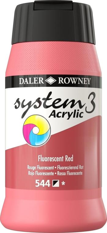 Daler Rowney System3 Akrylová farba Fluorescent Red 500 ml 1 ks