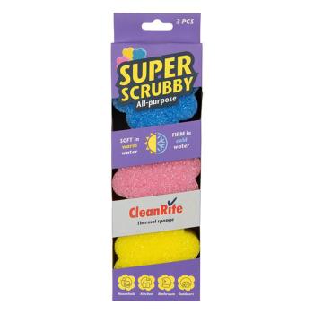 CLEANRITE SUPER SCRUBBY hubka 3ks 10x4cm