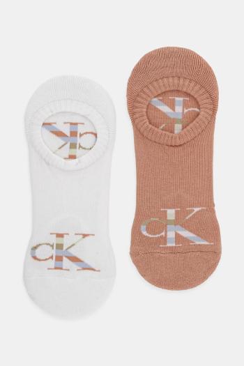 Ponožky Calvin Klein Jeans 2-pak pánske, biela farba, 701228809
