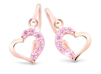 Cutie Jewellery Nežné detské náušnice z ružového zlata C2757-10-X-4 ružová