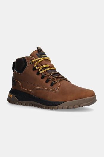 Nubukové topánky Jeep CANYON MID WP hnedá farba, JM42150A