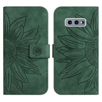 ART SUNFLOWER Peňaženkové puzdro s remienkom Samsung Galaxy S10e zelené