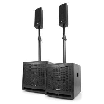 Vonyx VX1000BT 2.2 sada aktívnych reproduktorov 1000W 10"-subwoofer BT USB SD MIC AUX