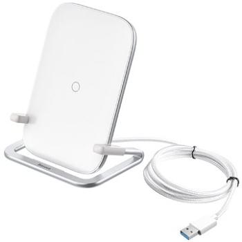 Baseus Rib Horizontal and Vertical Holder Wireless Charging 15W White (WXPG-02)