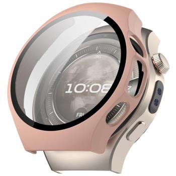 PC FULL COVER Plastový kryt so sklom pre Huawei Watch 5 42mm ružový