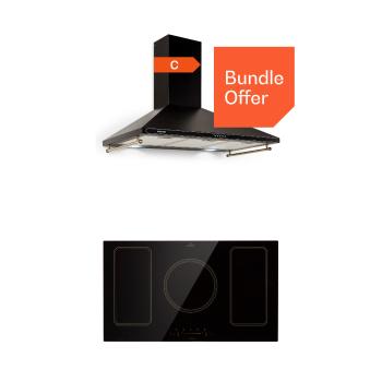 Klarstein Victoria 90 Duo Set indukcia s digestorom, 90 cm, indukčné varné dosky, digestor
