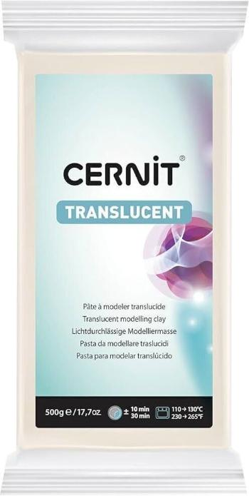 Cernit Polymer Clay Translucent Polymérová hmota Translucent White 500 g