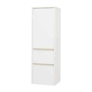 MEREO - Opto kúpeľňová skrinka vysoká 125 cm, pravé otváranie, biela CN914P