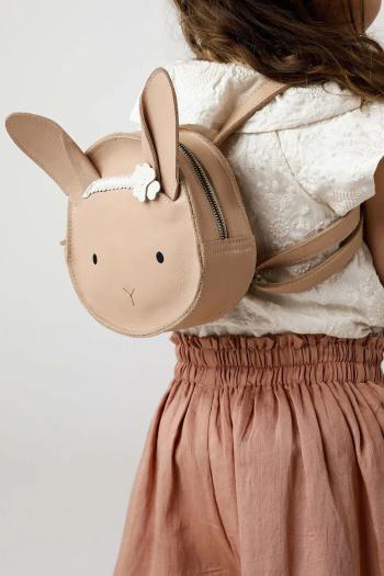 Detský kožený ruksak Donsje Stelloux Backpack Bride béžová farba, malý, 5521201