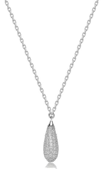 Brosway Strieborný náhrdelník so zirkónmi Tear Drop Infinite White Fancy FIW123