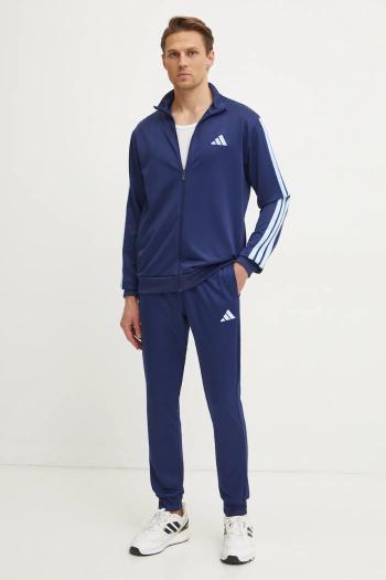 Tepláková súprava adidas 3S FT TT TS pánsky, tmavomodrá farba, JI8873