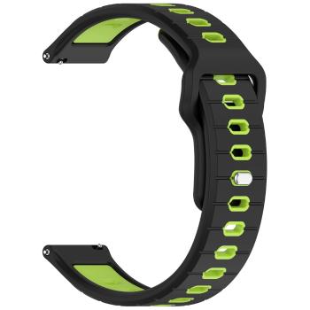 SPORTY Vymeniteľný silikónový remienok Garmin Vivoactive 6 čierno-zelený