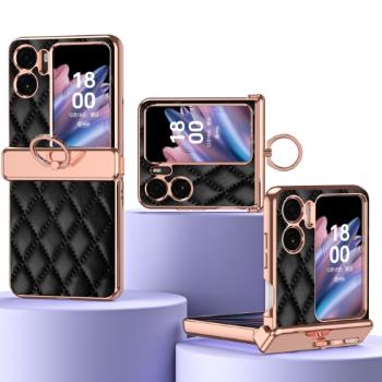 LATTICE RING Ochranný obal s držiakom OPPO Find N2 Flip čierny