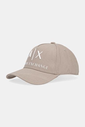 Šiltovka Armani Exchange zelená farba, s nášivkou