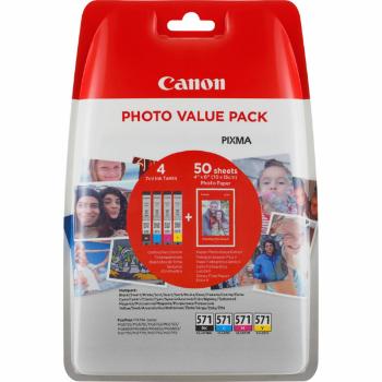 CANON CLI-571 - originálna cartridge, čierna + farebná