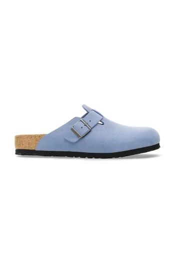 Kožené šľapky Birkenstock Boston modrá farba, 1028225