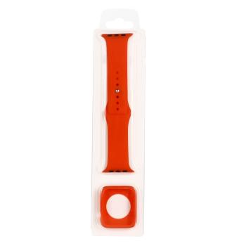 PROTEMIO COVER SET Remienok + obal na hodinky Apple Watch 6 / 5 / 4 / SE 44mm oranžový