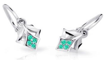 Cutie Jewellery Detské náušnice z bieleho zlata C2220-10-X-2 svetlo zelená