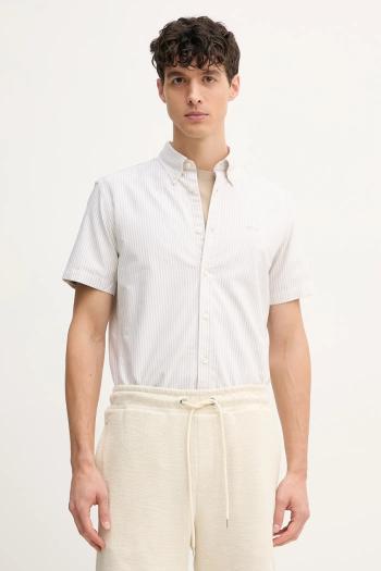 Bavlnená košeľa BOSS pánska, biela farba, slim, s golierom button-down, 50539302