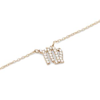 Daniel Wellington Pôvabný pozlátený náhrdelník znamenia Panna Crystal Zodiac DW00400924