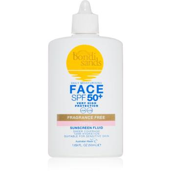 Bondi Sands SPF 50+ Fragrance Free Tinted Face Fluid színező védő krém az arcra SPF 50+ 50 ml