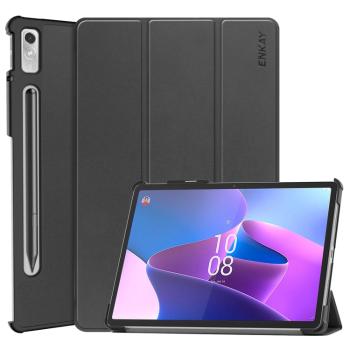 ENKAY LEATHER Zaklápací obal pre Lenovo Tab P11 Pro Gen2 čierny