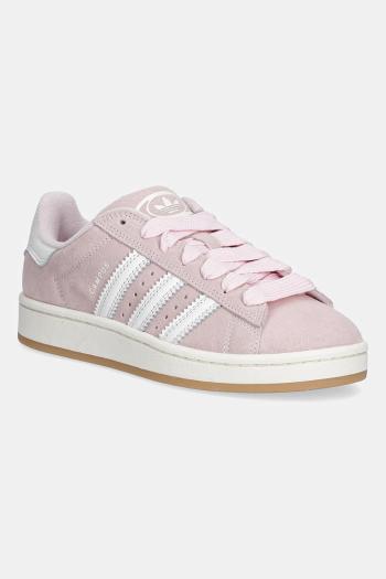 Semišové tenisky adidas Originals Campus 00S ružová farba, JQ5751