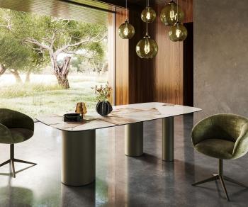 Jedálenský stôl Edge oválny 240x120 keramický Iris FmG Patagonia