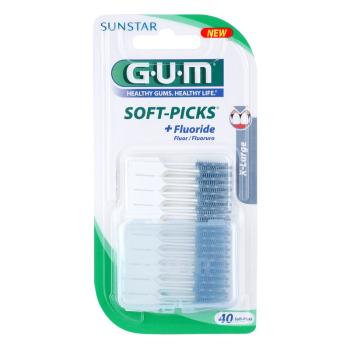 G.U.M Soft-Picks +Fluoride scobitoare X-Large 40 buc