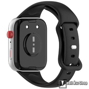 Huawei Watch Fit 4, Fit 4 Pro, Fit 3, Okosóra szíj, Szilikon, Gyorscsat, 120+95mm hosszú, Fekete