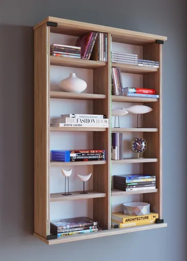 VCM Vitrína na CD a DVD Zuntisa, dub sonoma