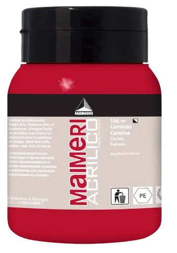 MAIMERI ACRILICO - Akrylové farby 166 - carmine, 0,5 L