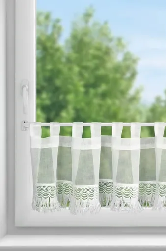 ArtFir Krátka záclona ROXANA PU | biela 150 x 30 cm