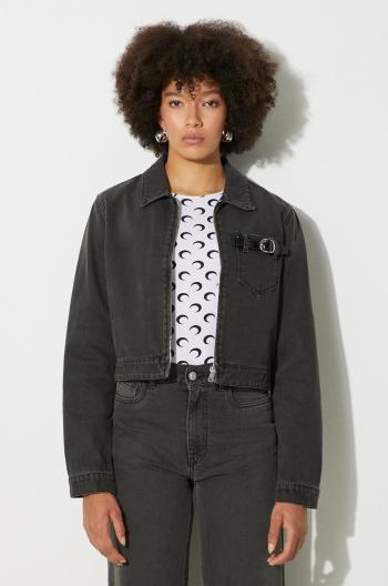 Rifľová bunda Coperni Denim Workwear Jacket dámska, šedá farba, prechodná, COPBL20F2004