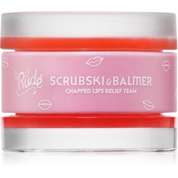 Rude Cosmetics Scrubski & Balmer balzam a peeling na pery odtieň Juicy Peach 7.5 g