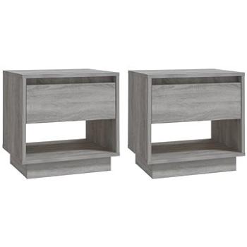 SHUMEE Nočné stolíky 2 ks sivé sonoma 45 × 34 × 44 cm drevotrieska, 812984