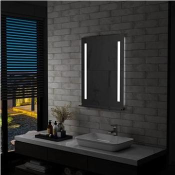 Kúpeľňové nástenné zrkadlo s LED svetlom a policou 60 x 80 cm (144715)