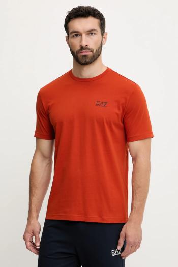 Bavlnené tričko EA7 Emporio Armani pánske, šedá farba, s potlačou, AF10375.7M000567