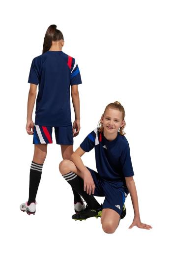 Detské krátke nohavice adidas Performance FORTORE23 SHO Y tmavomodrá farba, vzorované, nastaviteľný pás IK5725