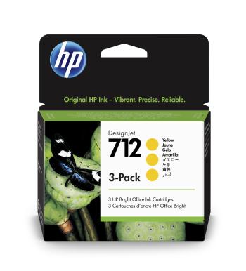 HP 712 3ED79A žltá (yellow) 3ks originálna cartridge