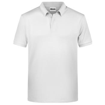 James & Nicholson Pánska polokošeľa z biobavlny 8010 - Biela | XL