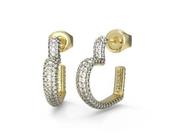 Guess Kruhové náušnice v tvare srdca Beloved JUBE05017JWYGT/U