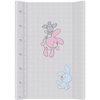 CEBA BABY Comfort prebaľovacia podložka s pevnou doskou 50 × 70 cm, Zajačiky sivá (5907672335414)