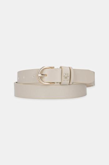 Kožený opasok Tommy Hilfiger dámsky, béžová farba, AW0AW16836