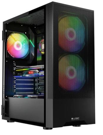 LOGIC PC skriňa Arya ARGB MIDI 1x USB 3.0, 2x USB 2.0 + audio, čierna, bez zdroja
