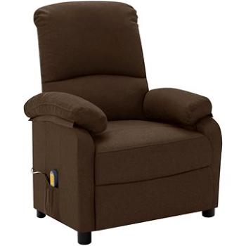 Shumee polohovacie tmavo hnedé textil, 324084